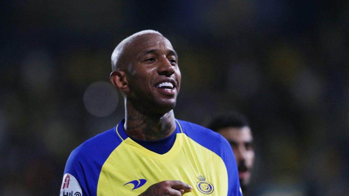 Al Nassr&#039;s Anderson Talisca celebrates scoring during the Saudi Pro League against Al Ettifaq at the Mrsool Park, Riyadh, Saudi Arabia, Jan. 22, 2023. (Reuters Photo)