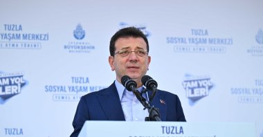 Istanbul Mayor Ekrem Imamoğlu speaks at a municipal event in the Tuzla district, Istanbul, Türkiye, Dec. 18, 2024. (AA Photo)