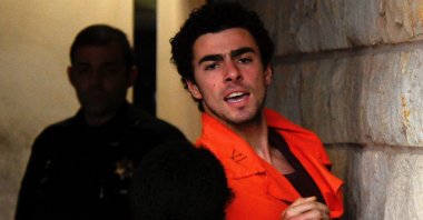 Luigi Mangione, 26, a suspect in the New York City killing of UnitedHealth executive Brian Thompson, arrives for an extradition hearing at Blair County Court House in Hollidaysburg, Pennsylvania, Dec. 10, 2024. (Reuters Photo)