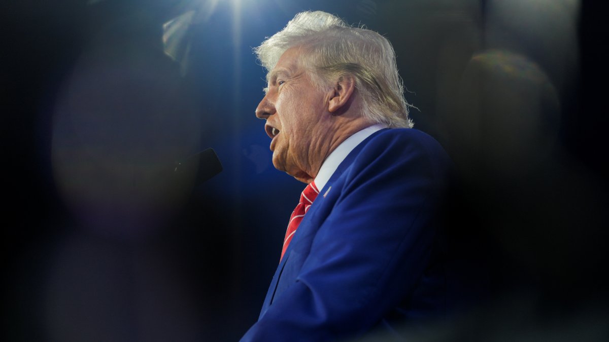 U.S. President-elect Donald Trump speaks at Turning Point U.S. America Fest in Phoenix, Arizona, U.S., Dec. 22, 2024. (Reuters Photo)