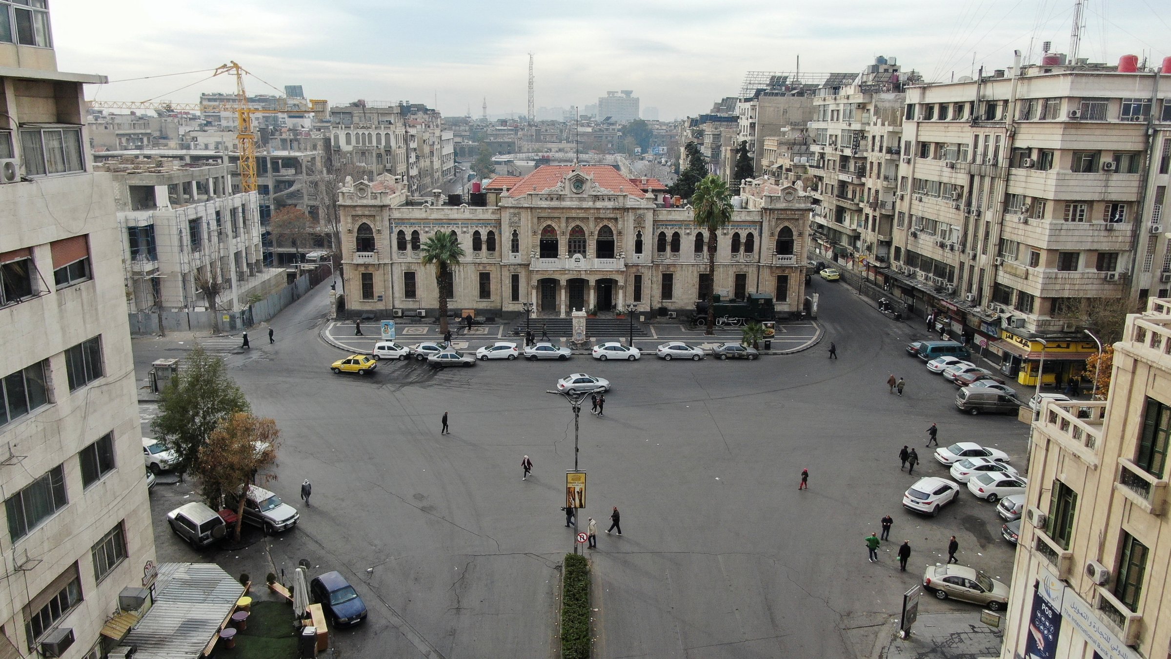 A drone view shows the Hejaz Railway Station, Damascus, Syria, Dec. 11, 2024. (Reuters Photo)