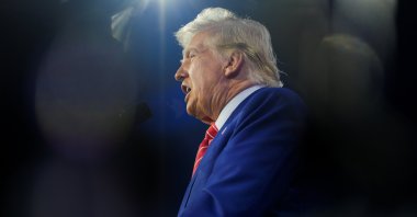 U.S. President-elect Donald Trump speaks at Turning Point U.S. America Fest in Phoenix, Arizona, U.S., Dec. 22, 2024. (Reuters Photo)