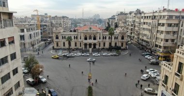 A drone view shows the Hejaz Railway Station, Damascus, Syria, Dec. 11, 2024. (Reuters Photo)
