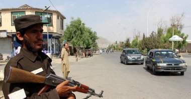 Armed Taliban security personnel at a checkpoint, in Kandahar, Afghanistan, Dec. 25, 2024. (EPA Photo)