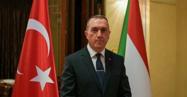 Türkiye's Ambassador to Khartoum Fatih Yıldız at the Embassy in Khartoum, Dec. 25, 2024. (AA Photo)