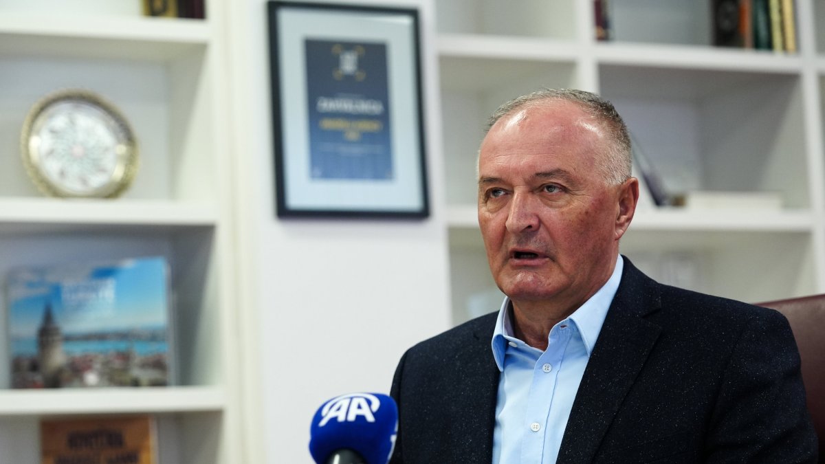 Bosnian Defense Minister Zukan Helez speaks in an interview in Sarajevo, Dec. 26, 2024. (AA Photo)