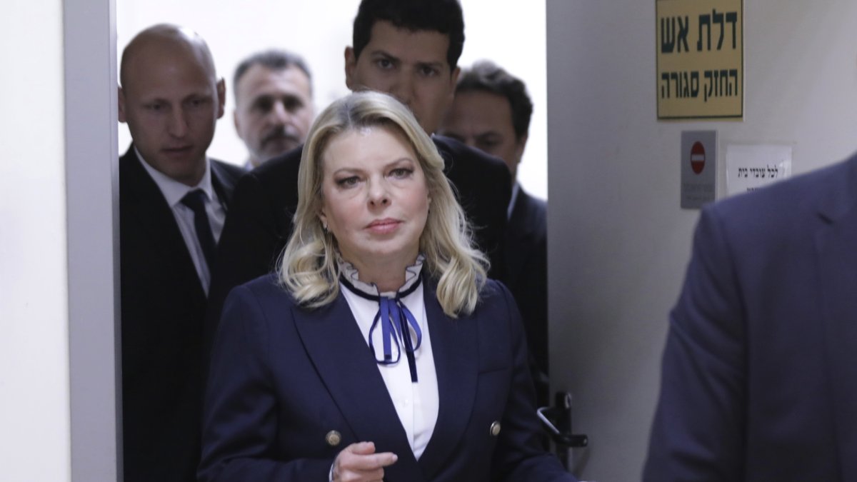 Sara Netanyahu, wife of Israeli Prime Minister Benjamin Netanyahu, attends a hearing at the Magistrate&#039;s Court in Rishon LeZion, Israel, Monday, Jan. 23, 2023. (AP File Photo)