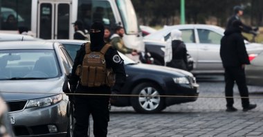 A member of the Syrian Salvation Government is seen on patrol in Damascus, Syria, Dec. 24, 2024. (Reuters Photo)
