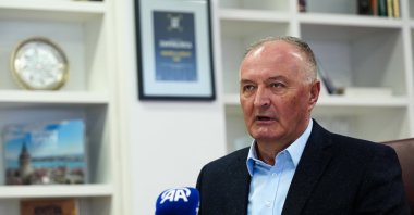 Bosnian Defense Minister Zukan Helez speaks in an interview in Sarajevo, Dec. 26, 2024. (AA Photo)