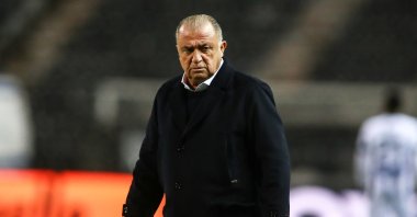 Fatih Terim during a Greek Super League match between PAOK FC and Panathinaikos FC, Thessaloniki, Greece, Jan. 28, 2024. (Shutterstock Photo) 