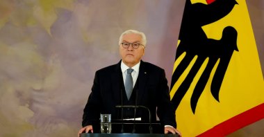 German President Frank-Walter Steinmeier announces the decision to dissolve the German Bundestag in accordance with Article 68 of the Basic Law at Bellevue Palace, Berlin, Germany, Dec. 27, 2024. (EPA Photo)
