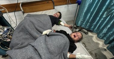 Wounded Palestinian children lie on a bed at Kamal Adwan Hospital, during the ongoing Israeli attacks, in Beit Lahiya, in the northern Gaza Strip, Dec. 17, 2024. (Reuters Photo)