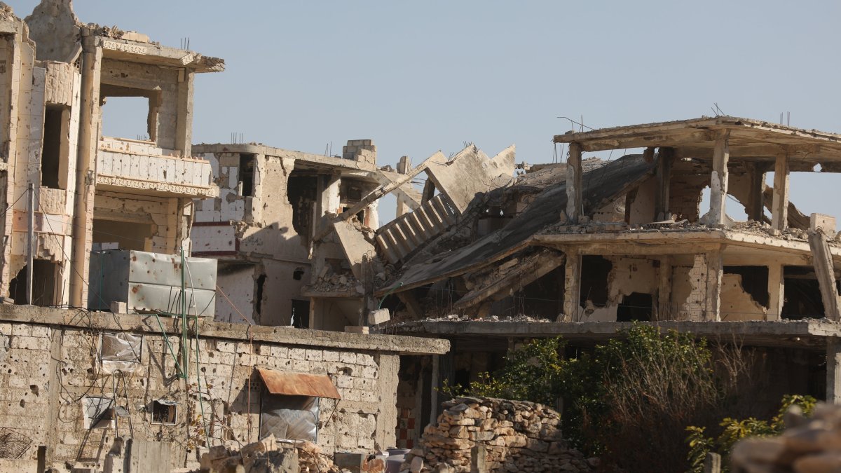 A destroyed building showing the aftermath of conflict, Deraa, Syria, Dec. 27, 2024. (AA Photo)