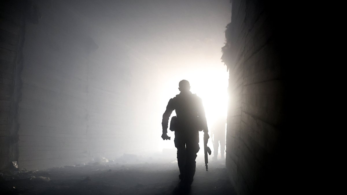 A photograph of the network of tunnels, which is wide enough to fit a truck and reaches seven meters in height at some points in Manbij district, which was liberated from the terrorist organization PKK/YPG within the scope of operations launched by the Syrian National Army (SNA). Manbij, Syria, Dec. 12, 2024. (AA Photo)