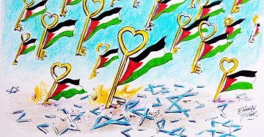 &quot;The Palestinians opened their homes and villages to these new neighbors. However, there was a minor problem: the newcomers wanted the land, not the people on it.&quot; (Illustration by Erhan Yalvaç)