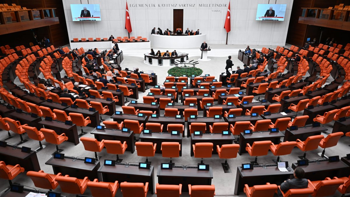 General Assembly members convene for a session at Parliament in the capital, Ankara, Türkiye, Dec. 25, 2024. (AA Photo)