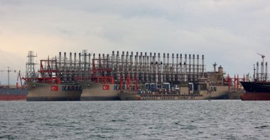Karadeniz Powerships KPS Orka Sultan, KPS Orhan Ali Khan and KPS Gökhan Bey at Altınova port in the Gulf of Izmit, Türkiye, May 28, 2023. (Reuters Photo)