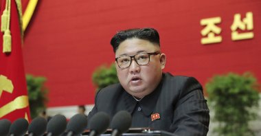 Korean leader Kim Jong Un speaks at the ruling party congress in Pyongyang, North Korea, Jan. 8, 2021. (Korean Central News Agency/Korea News Service via AP, File)