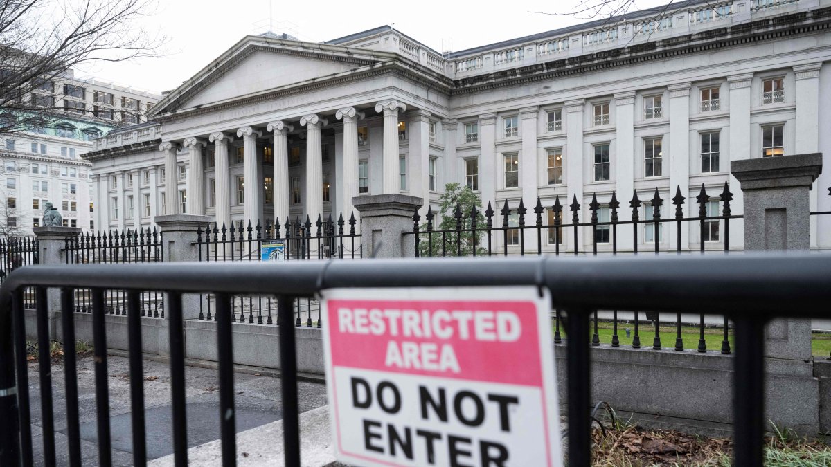 The U.S. Treasury Department building is seen in Washington, D.C., U.S., Jan. 19, 2023. (AFP Photo)