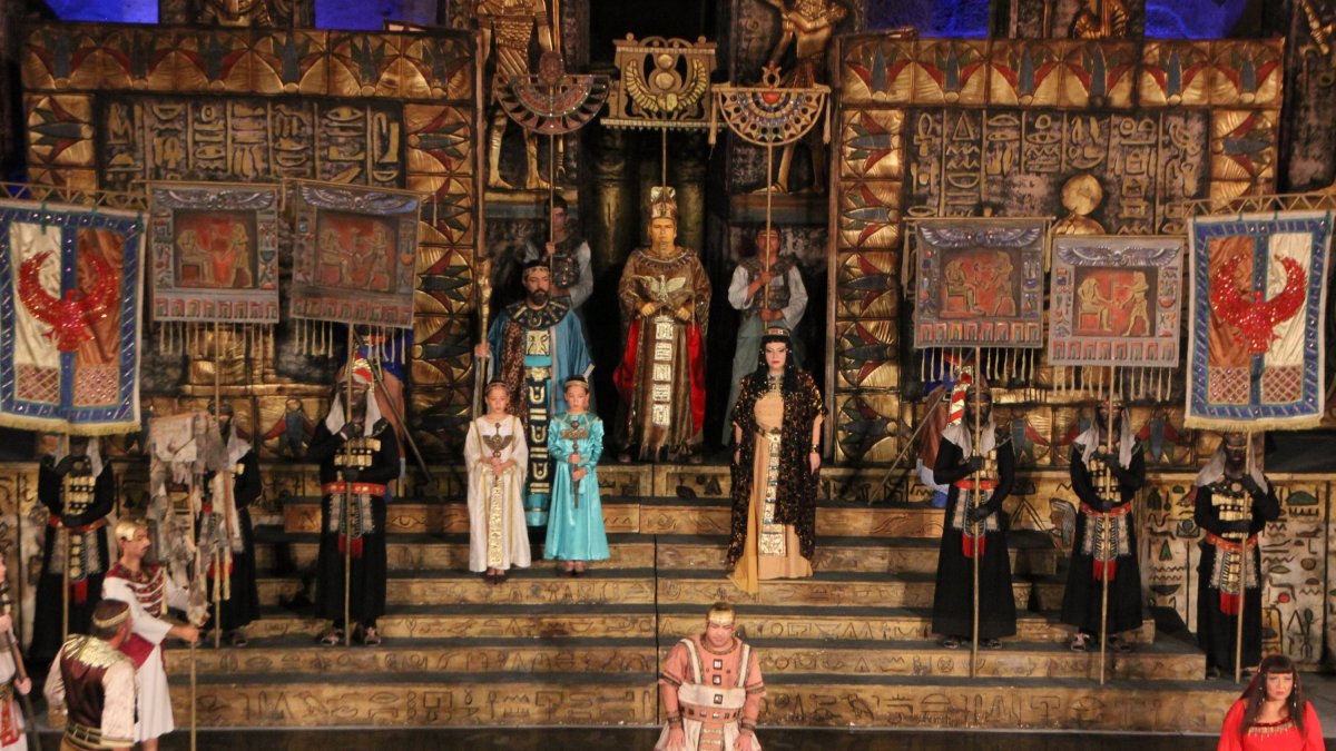 The 31st International Aspendos Opera and Ballet Festival recently offered an &quot;Opera Gala Night&quot; concert that delighted art enthusiasts, Antalya, Türkiye, Sept. 14, 2024. (AA Photo)