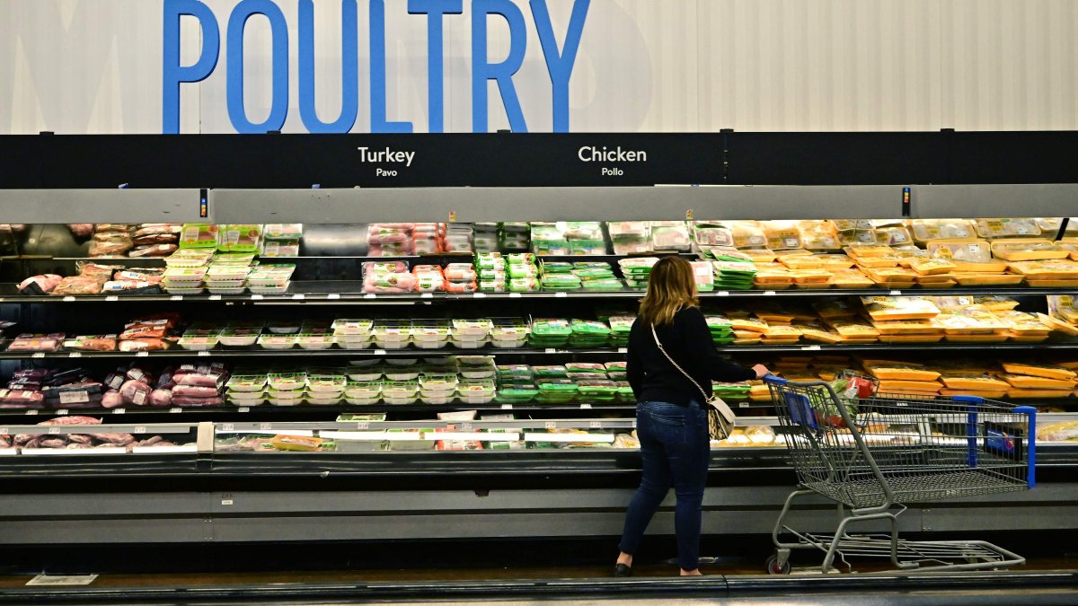 A shopper browses near the poultry section at a Walmart in Rosemead, California, U.S., Dec. 19, 2024. (AFP Photo)