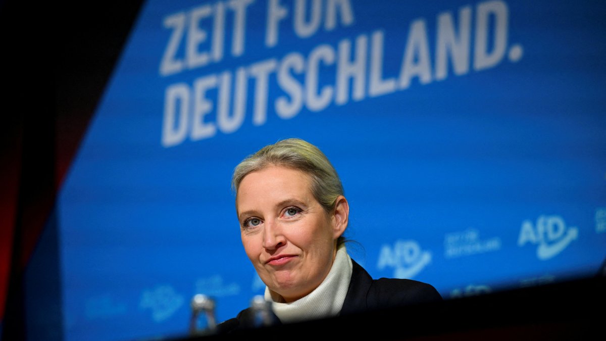 Alice Weidel, co-leader of the Alternative for Germany party (AfD), attends a news conference, on the day she is expected to be announced as officially nominated candidate for Chancellor for the upcoming general elections, in Berlin, Germany, Dec. 7, 2024. (Reuters File Photo)