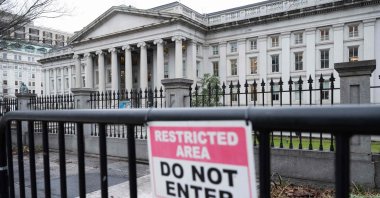 The U.S. Treasury Department building is seen in Washington, D.C., U.S., Jan. 19, 2023. (AFP Photo)