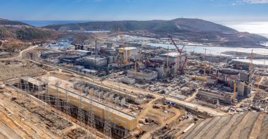 The construction site of the Akkuyu Nuclear Power Plant, Mersin, southern Türkiye, Dec. 12, 2024. (AA Photo)