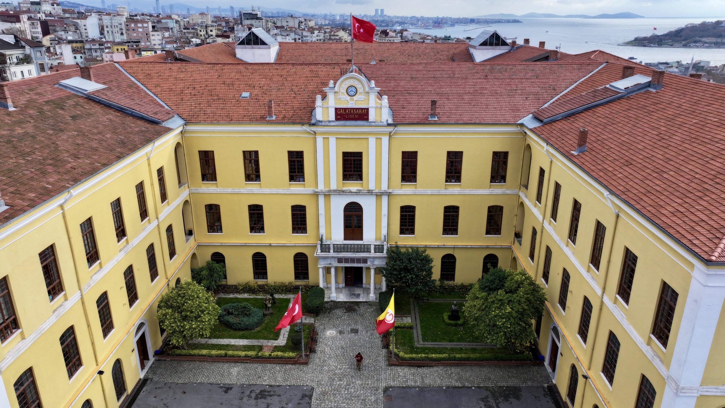 Galatasaray High School, completed in 1908, is one of the most iconic educational institutions, Istanbul, Türkiye, Dec. 5, 2024. (AA Photo)