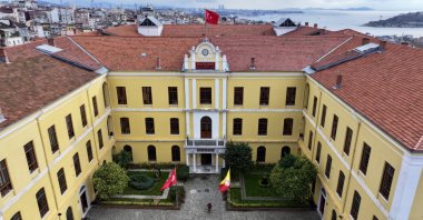 Galatasaray High School, completed in 1908, is one of the most iconic educational institutions, Istanbul, Türkiye, Dec. 5, 2024. (AA Photo)