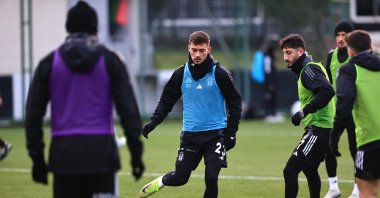 Beşiktaş players train ahead of the Süper Lig match against Rizespor, Istanbul, Türkiye, Dec. 12, 2024. (IHA Photo)