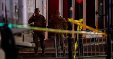 Military personnel gesture as they walk near the site of a truck-ramming attack in New Orleans, Louisiana, U.S., Jan. 1, 2025. (Reuters Photo)
