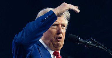 U.S. President-elect Donald Trump speaks during Turning Point U.S.&#039;s AmericaFest at the Phoenix Convention Center in Phoenix, Arizona, U.S., Dec. 22, 2024. (AFP Photo)