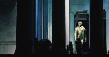 The Jefferson Memorial honors Thomas Jefferson, the third president of the U.S., Washington, U.S., Sept. 17, 2005. (Getty Images Photo)