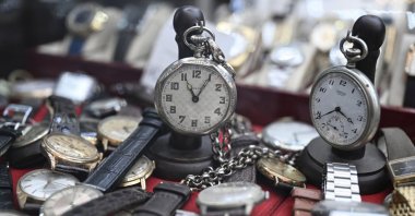 A display of crafted watches, showcasing a long-standing tradition of watchmaking, Istanbul, Türkiye, Sept. 24, 2024. (AA Photo)