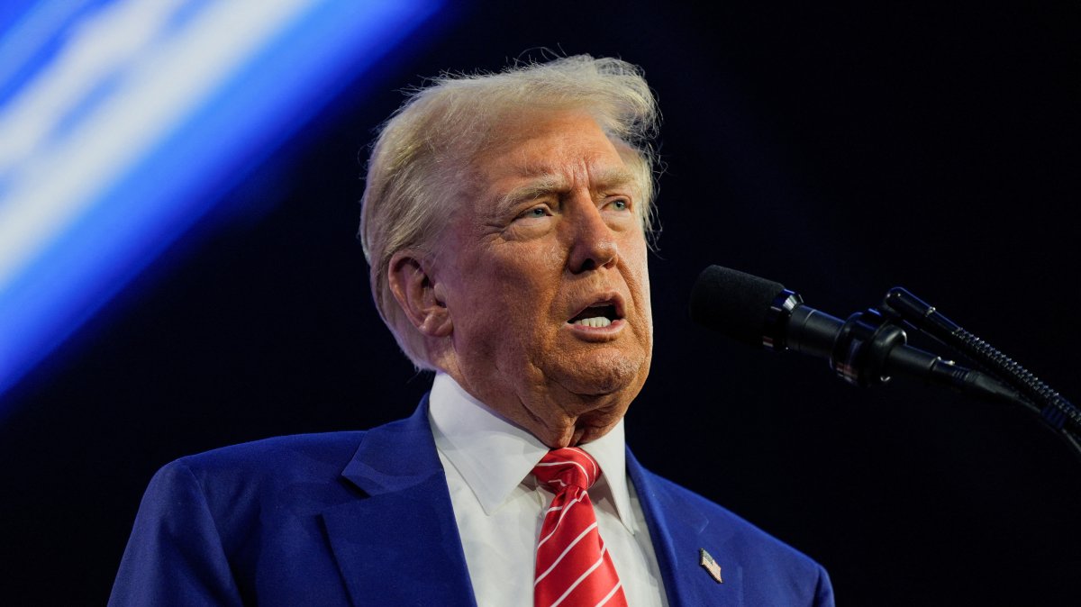 U.S. President-elect Donald Trump speaks at Turning Point U.S.&#039; AmericaFest in Phoenix, Arizona, U.S., Dec. 22, 2024. (Reuters Photo)