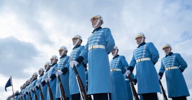 A view of the rehearsal of the Presidential Guard Regiment, Ankara, Türkiye, Jan. 4, 2025. (AA Photo)