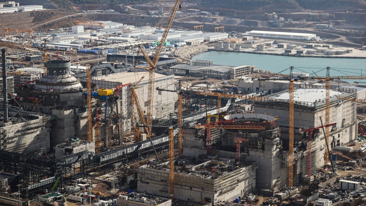 The construction site of the Akkuyu Nuclear Power Plant in Mersin, southern Türkiye, Dec. 27, 2024. (AA Photo)