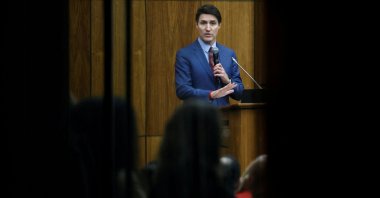 Canada’s Prime Minister Justin Trudeau addresses the Liberal party caucus meeting in Ottawa, Ontario, Canada, Dec. 16, 2024. (Reuters Photo)
