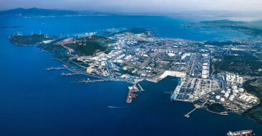 An aerial view of the Aliağa peninsula in the Turkish Aegean province of Izmir that hosts SOCAR's Petkim, Türkiye, April 1, 2019. (Courtesy of Petkim)