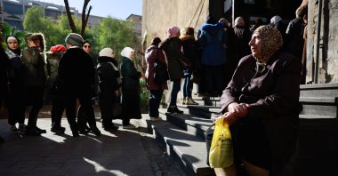 People queue at ATM machines in Damascus, after the ousting of Syria’s Bashar Assad,in Damascus, Syria, Dec. 19, 2024. (Reuters File Photo)