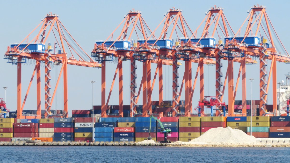 A general view of the port of Mersin, Türkiye, Oct. 8, 2024. (Reuters Photo)