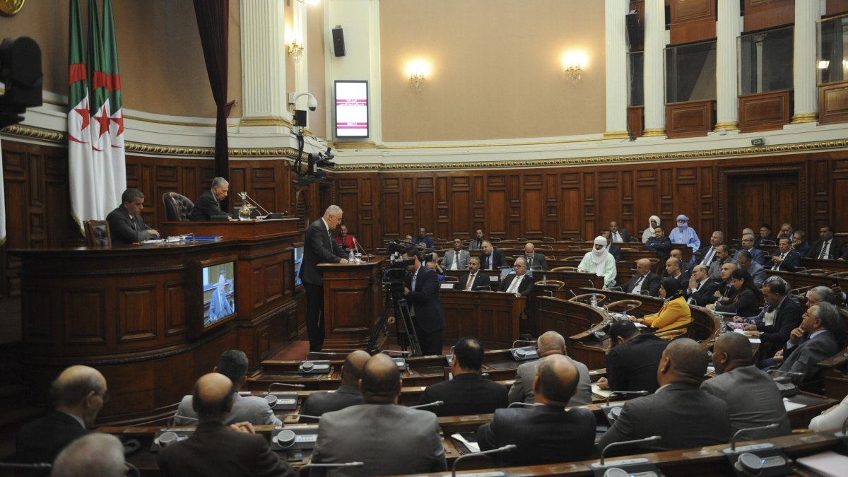 A view of the building of Algerian council of nation, or the parliament, in Algiers, Algeria, Tuesday, Nov. 28, 2023. (AP File Photo)