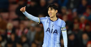 Tottenham Hotspur&#039;s Son Heung-min reacts during the Premier League match against Southampton at the St. Mary&#039;s Stadium, Southampton, Britain, Dec. 15, 2024. (Reuters Photo)
