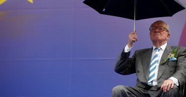 France's National Front founder Jean-Marie Le Pen attends a rally in Paris, France, May 1, 2014. (Reuters Photo)