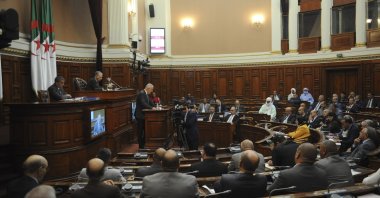 A view of the building of Algerian council of nation, or the parliament, in Algiers, Algeria, Tuesday, Nov. 28, 2023. (AP File Photo)