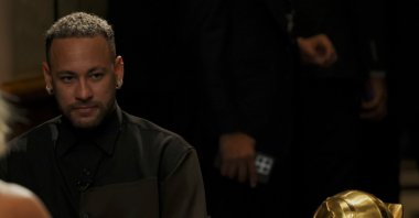 Al Hilal&#039;s Neymar Jr. is interviewed after attending the Globe Soccer Dubai Awards 2024 Ceremony at the Luxury Hotel of Atlantis, Dubai, UAE, Dec. 27, 2024. (EPA Photo)