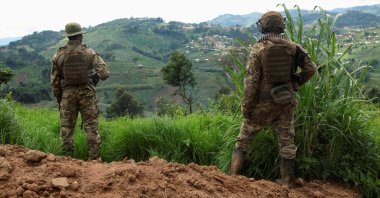 Members of the DRC armed forces stand guard against the M23 rebel group in Lubero, North Kivu province, Democratic Republic of Congo, Oct. 27, 2024. (Reuters Photo)
