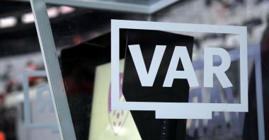 A glass covers the Video Assistant Referee (VAR) screen. (IHA Photo)