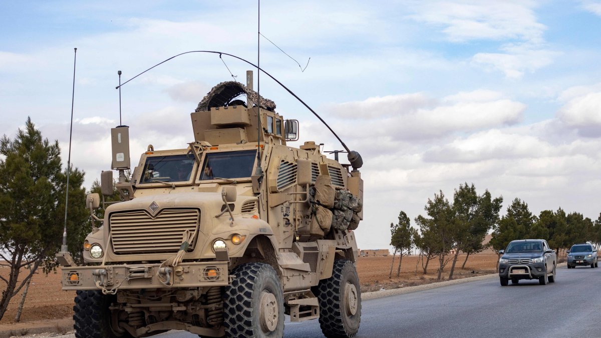 U.S. forces patrol in Hasakeh, Syria, Dec. 30, 2024. (AFP Photo)